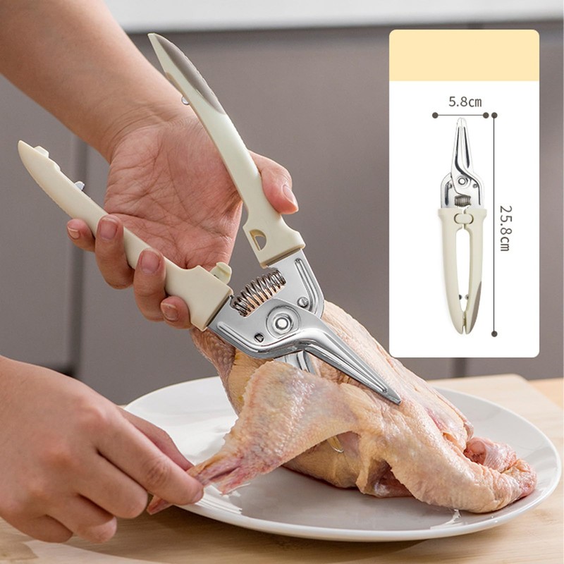 Kitchen Scissors, Stainless Steel Cutting Scissors Multifunctional Heavy Duty Kitchen