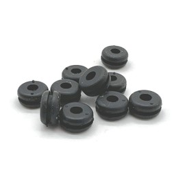 eXODA 10 x 4 mm Cable Grommet Open Cable Grommet Membrane Guide Black