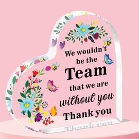 QMVMV Boss Day Desk Accessories for Women Thank You Boss Lady Paperweight Gifts for Women Appreciation Gift for Boss Acrylic Table Sign Acrylic Plaque Boss Keepsake for Office Retirement