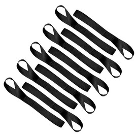 Hapifam 10pcs Cargo Fastening Belt Lashing Belt Bike Side Bag Jack Tow Hook 2.5cm x 20.5cm (Black)