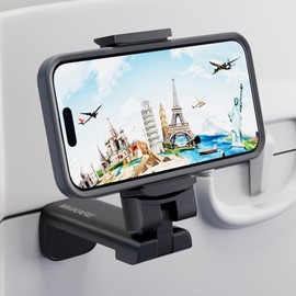 MiiKARE Elementos Esenciales de Viaje en Avin Soporte para Telfono, Soporte de Telfono Manos Libres Universal para Volar con Rotacin de 360 Grados,...
