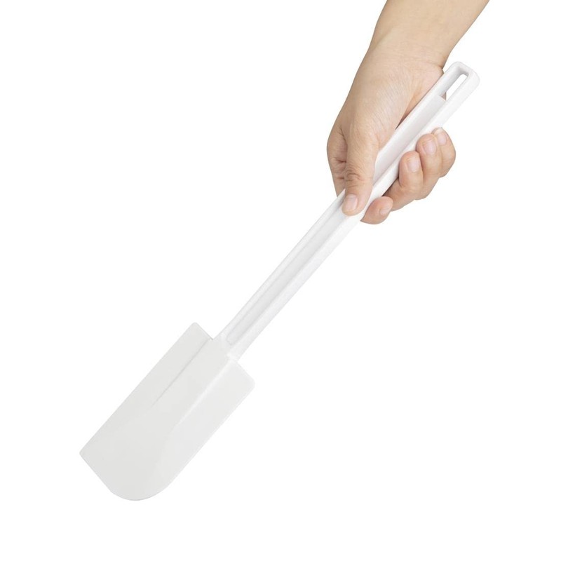 Vogue Rubber Ended Spatula 35.5 cm/14 inch, White, ABS Handle
