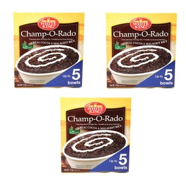 White King Champ-O-Rado Chocolate Rice Porridge Mix (3 Pack, Total of 339g, 15 Bowls)