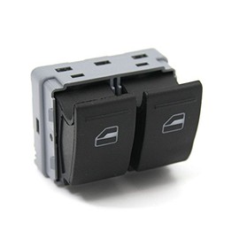 Volkswagen 7E0959855B 9B9 Window Regulator Switch Driver's Side Double Satin Black
