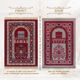 Plliocse Muslim Prayer Mat Soft, Praying Matt for Muslim, Prayer Carpet Mat Islamic Gift for Men & Women