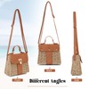 EVEOUT Straw Crossbody Bag Women Summer Elegant Woven Rattan Basket