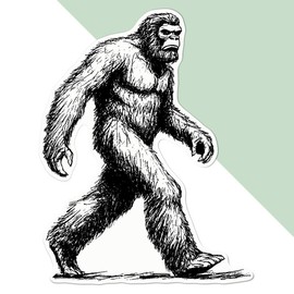 Azeeda Große 210mm 'Bigfoot zu Fuß' Permanente Aufkleber (DW00134030)
