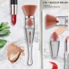 Brocha Cosmética Multifuncional 3 en 1, Base en Polvo, Corrector,