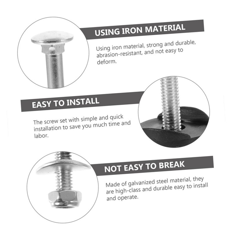 Mipcase 12 Sets Professional Trampoline Screws Durable Long Fixing Screws