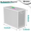 GoldOrcle White Hanging File Organizer Box, Hanging File Folder Frame
