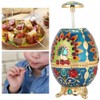 Toothpick Holder Retro Metal Peacock Egg Shape Portable Multifunctional Storage