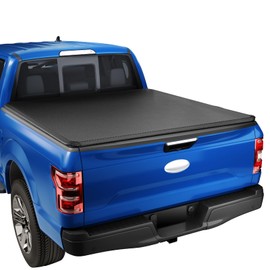 RADHLBNIU Soft Roll-Up Tonneau Cover Compatible with Ford F150 2004-2014 Lincoln Mark LT 2006-2014, Styleside 5.5FT Truck Bed Cover