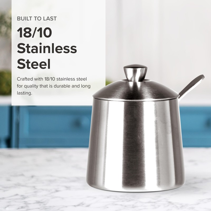 Frieling 18/10 Brushed Stainless Steel Cream and Sugar Set -