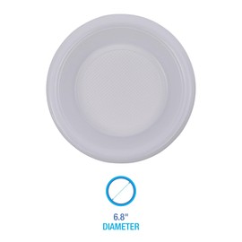 Boardwalk BOWLHIPS12WH Hi-Impact Plastic Dinnerware, Bowl, 10-12 oz, White, 1000/Carton