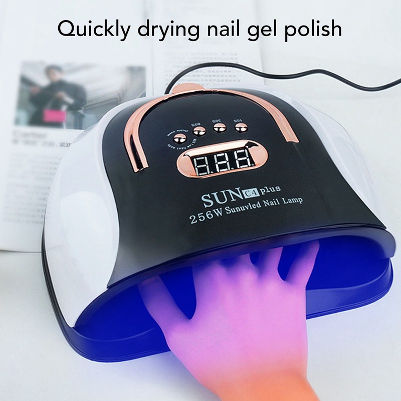 256W Nail Gel Curing Lamp Various Time Setting Detachable Bottom