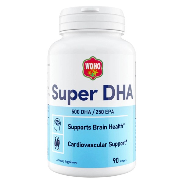 Woho Super DHA 90 Softgels, Support Brain Health, Clearance for