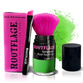 Rootflage Temporary Root Touch Up Hair Color Powder - Thinning Hair Concealer with Applicator Brush, 31 oz (08 Green Dragon)