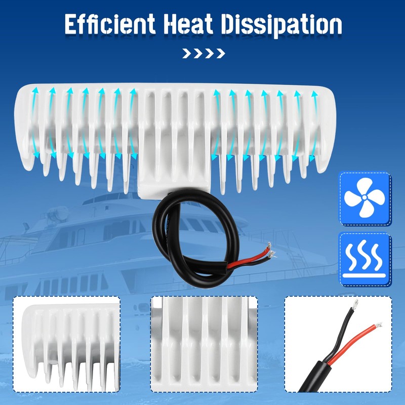 Goottan Led Boat Lights, 72W Deck Dock Marine Lights Waterproof