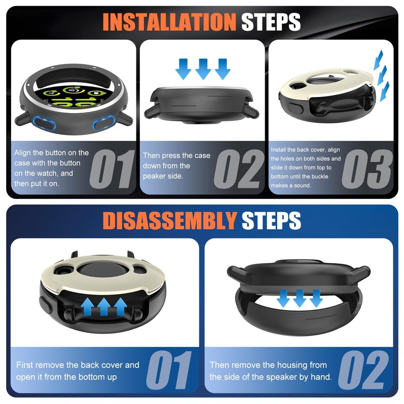 BEARDDO 2 in 1 Metal Case for Garmin Vivoactive 5