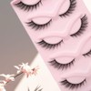 5 Pairs False Eyelashes – C Curl, Cat Eye Look,