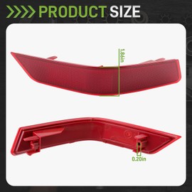CARBBIA Rear Bumper Reflector Right Side Car Bumper Marker Light Reflector Compatible with Nissan Rogue 2017 2018 2019 2020 NI1184105 NI1185105C 265656FV0A 265606FV0A 26565-6FV0A 26560-6FV0A