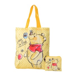 hgTUP Winnie the Pooh Shopping Bag, Eco Bag, Foldable Shopping Bag, Durable, Storage Bag, Large Capacity, Convenience Store Bag, Winnie the Pooh, Shopping Bag, Easy to Carry, Lightweight, Goods Eco