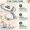 3-in-1 Electric Nail Clippers for Seniors & Adults, Automatic Nail