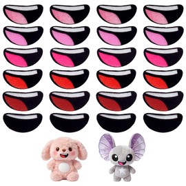NBEADS 240Pcs 6 Styles Felt Mouth for Crafts, Flat Round Sew On Mouths Craft Puppet Mouths for Adults Crafts Puppet Bear Crochet Stuffies Plush Animals DIY Accessories