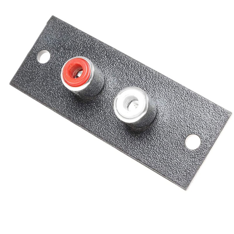 jing Black 2 Way RCA Terminal Wall Panel Plate Input