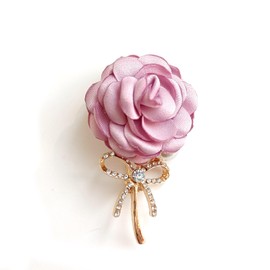 Crystal Rose Pearl Brooch Bow Corsage Collar Chest Pin Vintage Bow Rhinestone Faux Pearl Badge for Coat Suit Skirt Rivets Accessories for Women and Girls, Rhinestone Faux Pearl, Faux Pearl