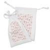 Lunarable Dusty Rose Fabric Pouch Set of 2, Pink Tulip