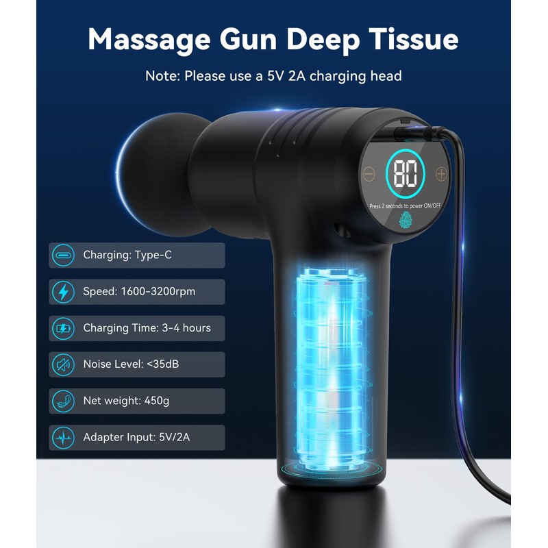 Mini Massage Gun, Fascia Gun, Mini Massager Massage Gun, 30