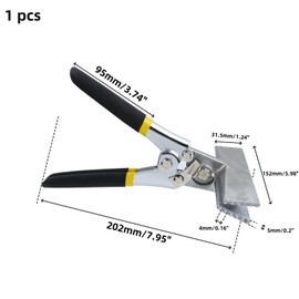 UTALIND 6 Inch Sheet Metal Bender, Straight Head Metal Roofing Tools, Bending Pliers for Bending and Flattening (152 mm/5.98" Straight Head)