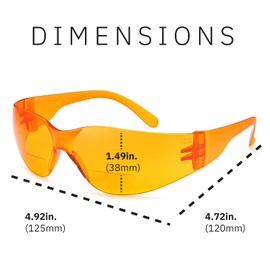 Gamma Ray Bifocal Reading Safety Glasses Readers