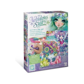 Nebulous Stars Kreativset Glitzer- und Folien Kunst, 3 Vorlagen zum Verzieren mit metallbeschichteten Folien und Glitzer, ab 7 Jahre