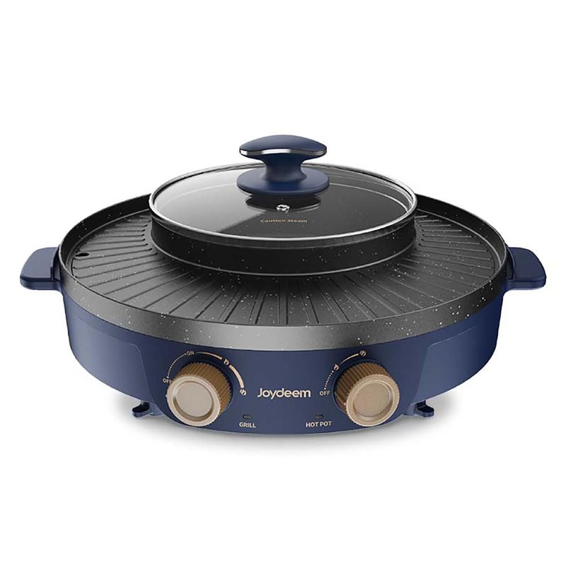 Joydeem Electric Grill with Shabu Shabu Hot Pot, Compact Korean