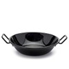 Zinel 4503 Pan Kadai/Wok with Handles, Enamel, Black/White Dots, 24cm