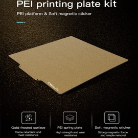 Creality Ender 5 Plus PEI Print Bed Kit, 3D Printer Parts Printing Plate Frosted PEI Surface and Magnetic Bottom Sheet Flexible Steel Platform for Ender 5 Plus