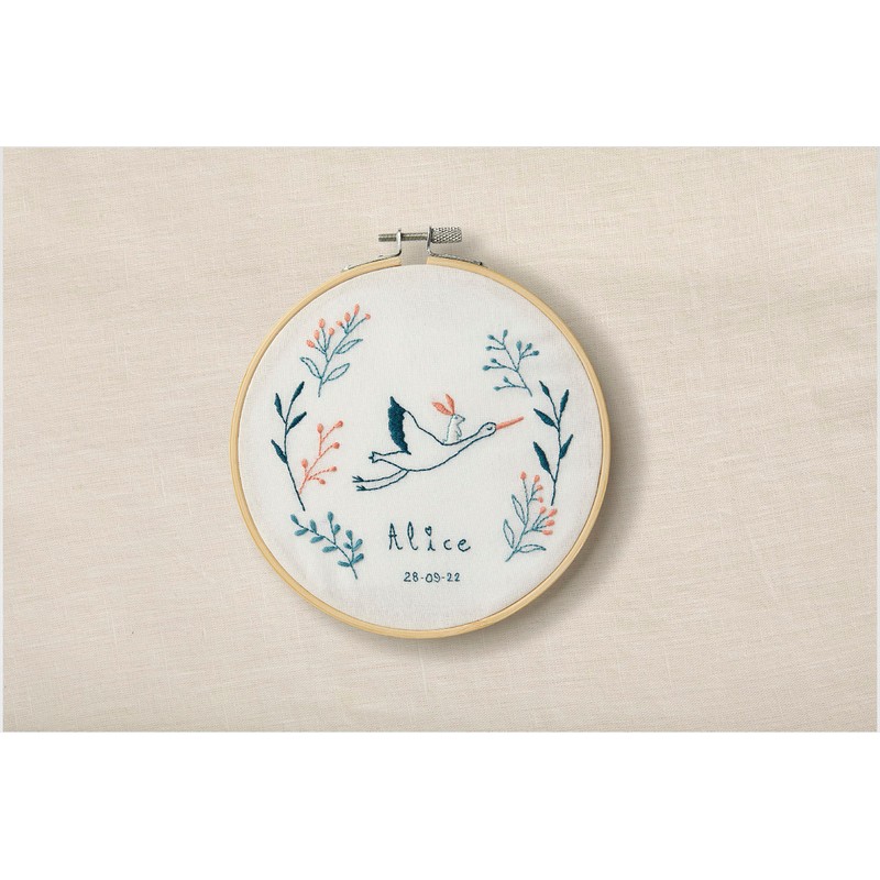 DMC - Embroidery Kit - Stork Embroidery - Gift of