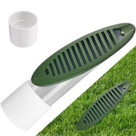 4 Inch Yard Drain kit，French Drain kit for 4 inch drainage pipe，﻿ Angled Yard Drainage Emitter,yard Drain Grate for Sump Pump Discharge,with sch40 dwv connetction (1pcs)