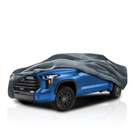 5 Layer Semi Custom Full-Size Truck Car Cover for Toyota Tundra 2016-2024 Double Cab Pickup 6.5 Feet Bed All Weather Protection Breathable Scratch, Dust, Snow Shield