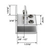 QWORK® Pack of 4 90 Degree Glass Holder Glass Clamp,