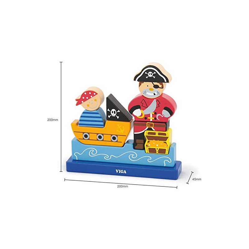 Viga Toys - 3D - Magnetpuzzle - Pirat
