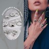 MILACOLATO 49PCS Vintage Silver Punk Rings Knuckle Rings Set for