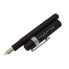 Lanxivi Aluminum Fountain Pen Matte Black,Medium Pocket Pen,Bullet Shape, for