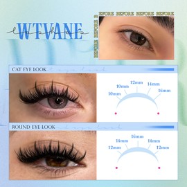 Wispy Lash Clusters Kit Manga Eyelash Clusters DIY 10-16MM Lash Extension Kit Natural Lash Clusters Eyelash Extension Kit C Curl Individual Lashes Kit with Lash Bond and Seal, Lash Tweezers by Wtvane