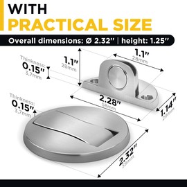 Magnetic Door Stopper - Heavy Duty Door Stop Self Adhesive - Door Stoppers Wall Protector - Door Stops for Bottom of Door - Magnet Door Holder Door Catch - Magnetic Doorstop Floor Mount