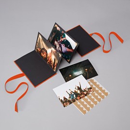 Leporello orange +++ 6 sheets high quality firm paper +++ small SCRAP - PHOTOBOOK +++ Quality made by Semikolon