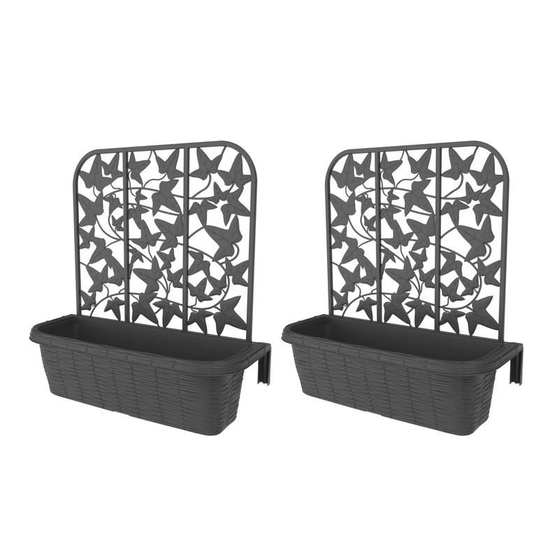 24" Privacy Planters (S/2) - Grey