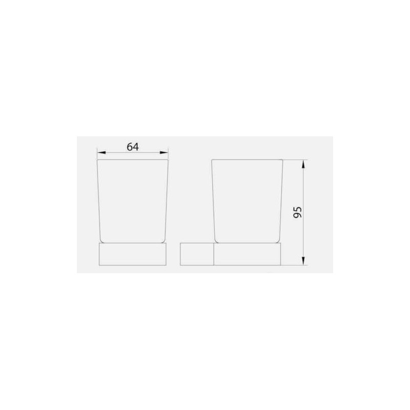 Housler® Brushed Brass (Gold) Square Bathroom accessories (Sq.BB.Tumbler)